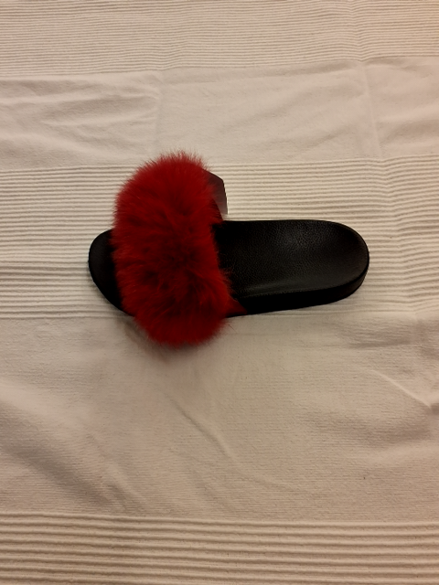 Slippers med pels